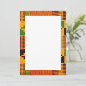 Afrikaanse Print Uitnodigingen & Aankondigingen (Staand voorkant)