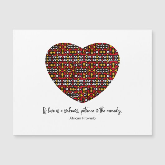 Afrikaanse Proverb Magnetische Kaart (Voorkant)