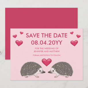 Afrikaanse pygmese egel met hart sparen de datum save the date