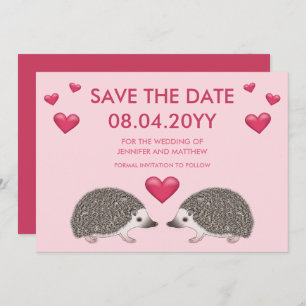 Afrikaanse pygmese egel met hart sparen de datum save the date