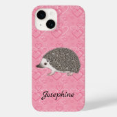 Afrikaanse Pygmy hedgel op roze hartpatroon Case-Mate iPhone Case (Achterkant)