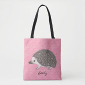 Afrikaanse Pygmy hedgel op roze hartpatroon Draagtas (Voorkant)