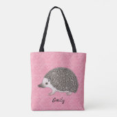 Afrikaanse Pygmy hedgel op roze hartpatroon Draagtas (Achterkant)