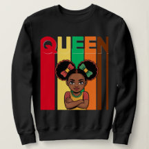 Afrikaanse Queen Girl Vrouwen sweatshirt