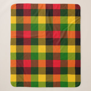Afrikaanse Rasta Reggae Kleuren Schotse Ruit Patro Sherpa Deken