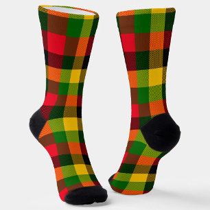 Afrikaanse Rasta Reggae Kleuren Schotse Ruit Patro Sokken