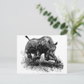 Afrikaanse Rhino Briefkaart (Staand voorkant)