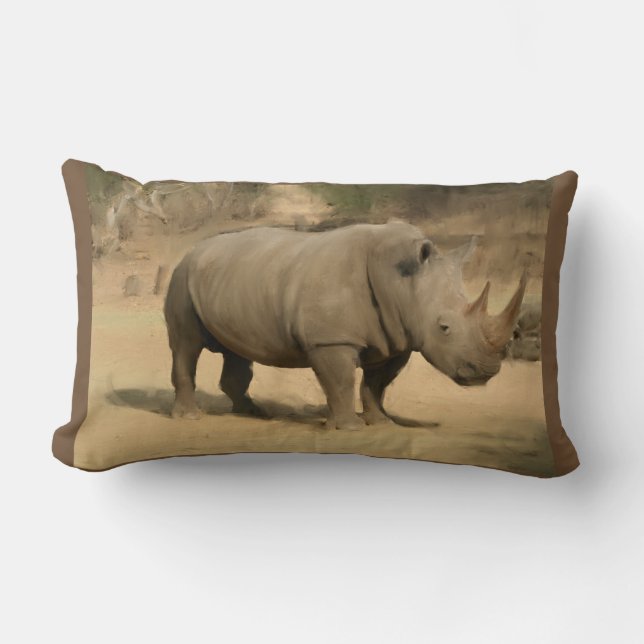 Afrikaanse Rhino Kussen (Voorkant)