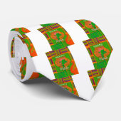 Afrikaanse rode Golden Green Rasta-Giraffe Stropdas (Opgerold)