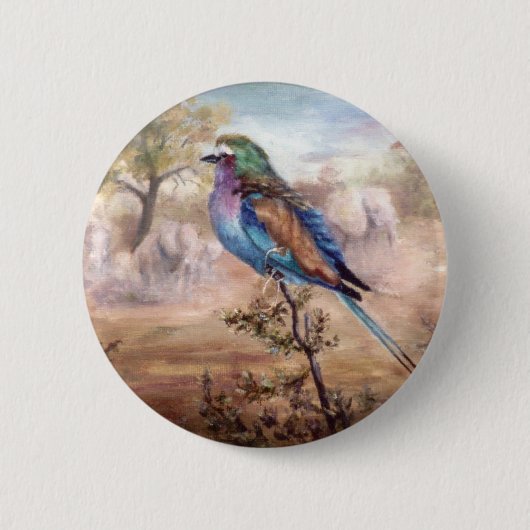 Afrikaanse Roller Ronde Button 5,7 Cm (Voorkant)