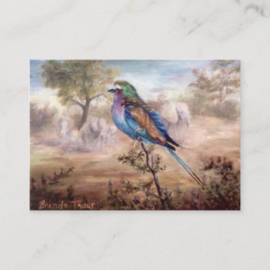 Afrikaanse Roller Visitekaartje (Voorkant)