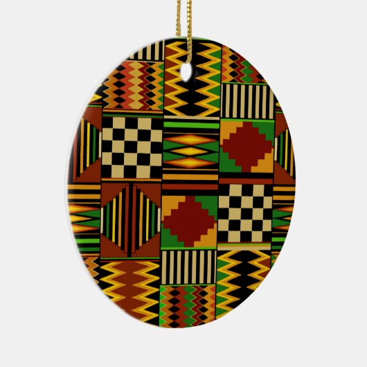 Afrikaanse Royal Kente Cloth Design Keramisch Ornament (Rechts)