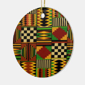 Afrikaanse Royal Kente Cloth Design Keramisch Ornament (Links)