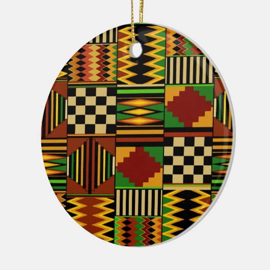Afrikaanse Royal Kente Cloth Design Keramisch Ornament (Links)