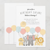 Afrikaanse Safari Birthday Uitnodiging (Voorkant / Achterkant)