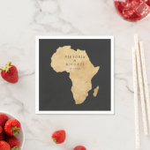 Afrikaanse Safari Boho Floral Monogram Servet (Insitu)