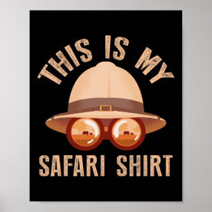 Afrikaanse safari familie vakantie dierentuin dier poster