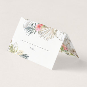 Afrikaanse Safari Floral Trouwplaatskaart Visitekaartjes
