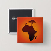 Afrikaanse Safari-kaart - Button (Voorkant /achterkant)