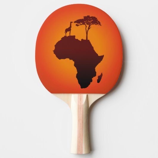Afrikaanse safari kaart - Ping Pong Paddle Tafeltennisbatje (Voorkant)
