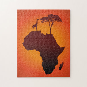 Afrikaanse Safari-kaart - Puzzle Legpuzzel