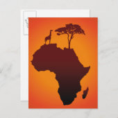 Afrikaanse Safari Map - Briefkaart (Voorkant / Achterkant)