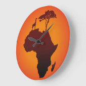 Afrikaanse Safari Map - Wall Clock Grote Klok (Hoek)