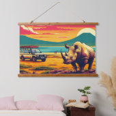 AFRIKAANSE SAFARI MUUR HANGING TAPIJT HANGEND WANDKLEED (Slaapkamer)