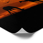 Afrikaanse Safari op Sunset Poster (Hoek)