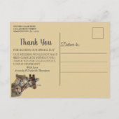 Afrikaanse Safari Sunset dank u Uitnodiging Briefkaart (Achterkant)