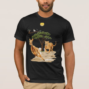 Afrikaanse safari-wildlife leeuw hert natuur ontwe t-shirt