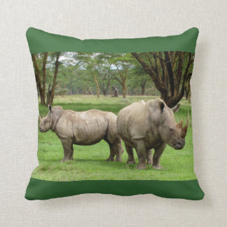 Afrikaanse Safari Witte Neushoorn Liefdesfeest Bes Kussen