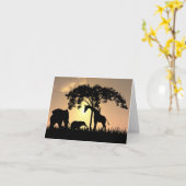 Afrikaanse safari zonsondergang kaart (Gele Bloem)