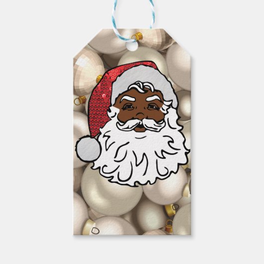 afrikaanse santa claus cadeaulabel (Voorkant)