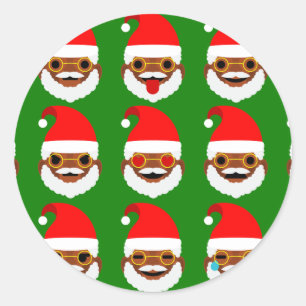 afrikaanse santa emoji emoticons ronde sticker