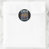 AFRIKAANSE SATIVA RONDE STICKER (Tas)