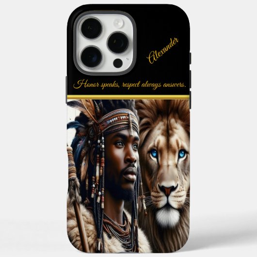 Afrikaanse savanne krijger in de schemering Case-Mate iPhone case (Achterkant)