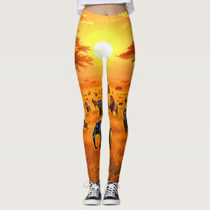 Afrikaanse Savanne Sunset Art Leggings