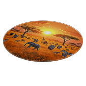 Afrikaanse Savanne Sunset Art Snijplank (Hoek)