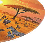 Afrikaanse Savanne Sunset Art Snijplank (Hoek)