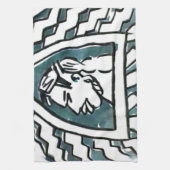 Afrikaanse schoonheid Bongo Masai Portret Tribal A Theedoek (Verticaal)