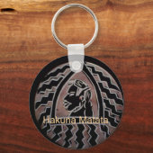 Afrikaanse schoonheid: Bongo Masai-portret van tri Sleutelhanger (Voorkant)