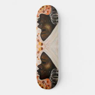 Afrikaanse schoonheid - Waterverf schilderen - kun Skateboard