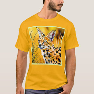 Afrikaanse serval art t-shirt