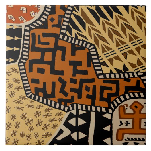 Afrikaanse Shaman Earth Spirits Tegeltje (Voorkant)