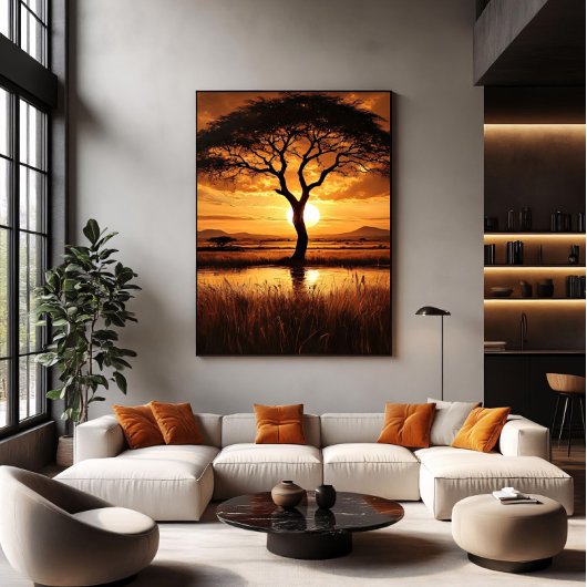 Afrikaanse Silhouet Poster