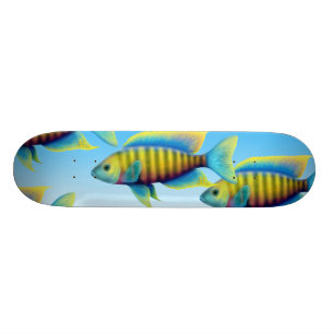 Afrikaanse sportskateboard (Peacock Cichlid) Skateboard