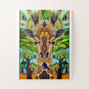 Afrikaanse stam-Giraffe Legpuzzel