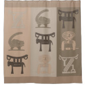 afrikaanse stam symbool design douchegordijn (Voorkant)