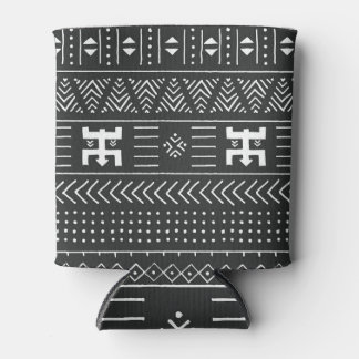 Afrikaanse stamkunst: geometrische zwart-wit blikjeskoeler